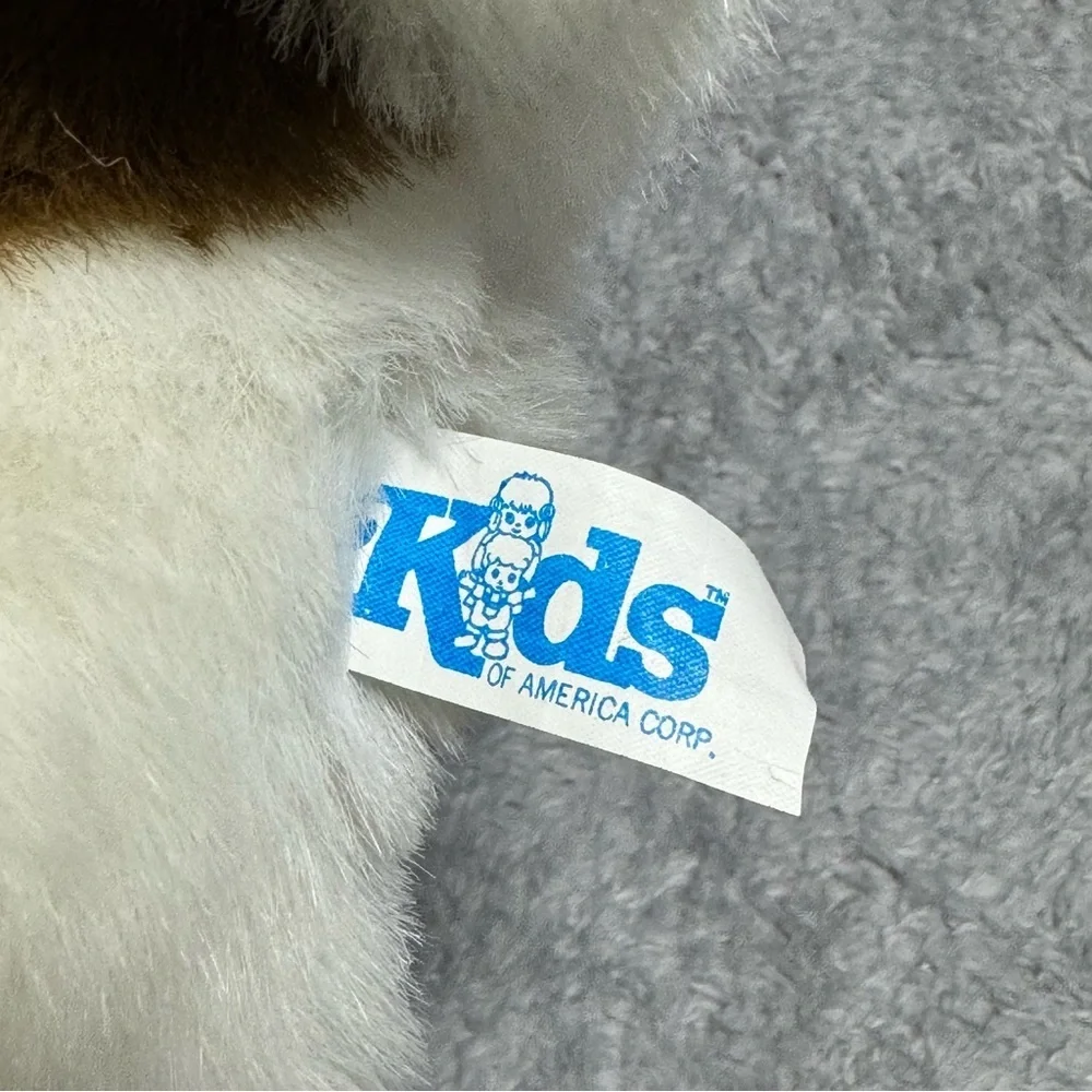 Kids of America St. Bernard Dog Plush Stuffed Animal Brown White Floppy Ears 12”